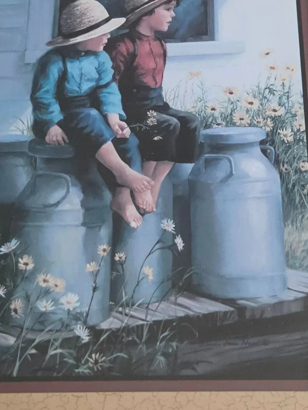Waiting for mama framed print by Laurie Snow Hein approx. 19x16